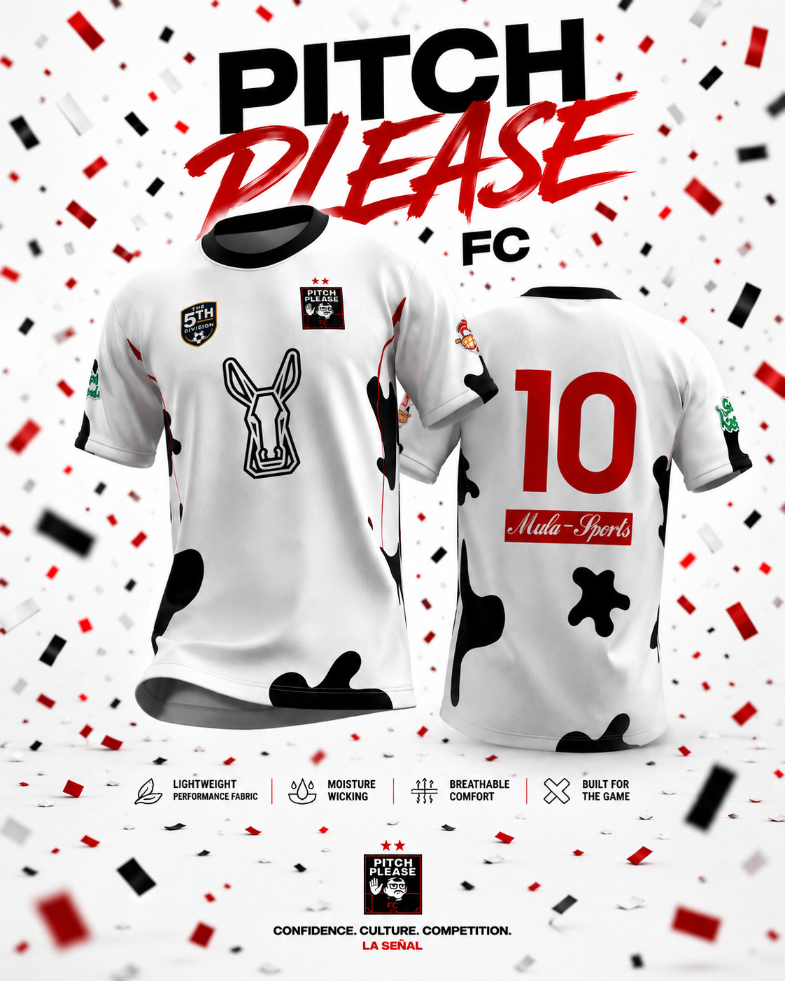 PITCH PLEASE FC x MULAsports Cow Print Jersey